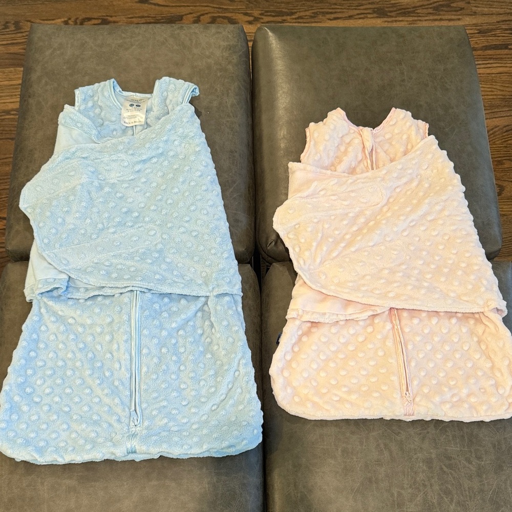 HALO Innovations SleepSack Swaddle Wrap Plushy Dot Velboa